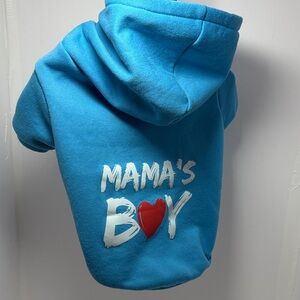 Blue 'Mama's Boy' dog Hoodie